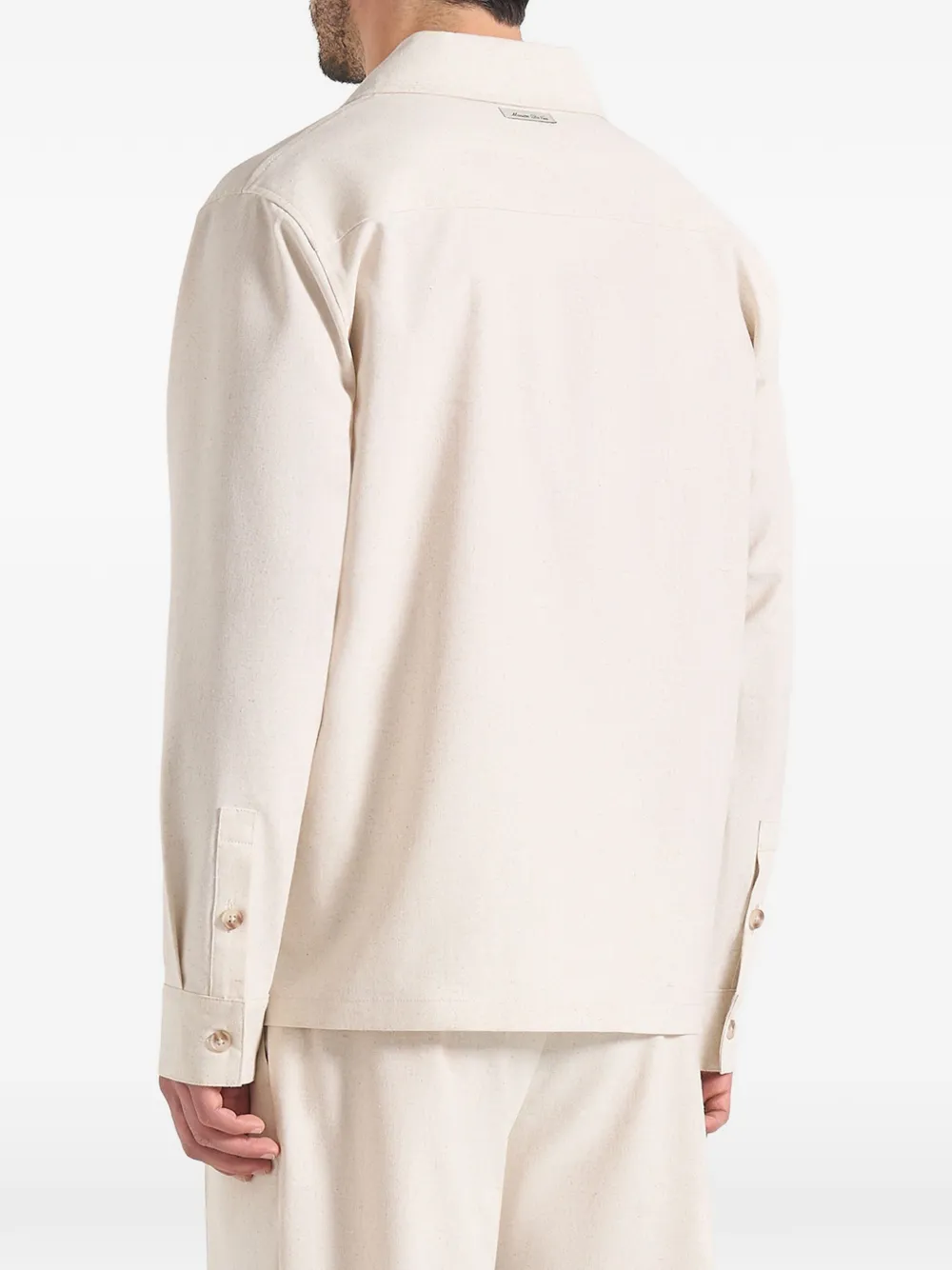 Manière De Voir Constant linnen overhemd met lange mouwen Beige