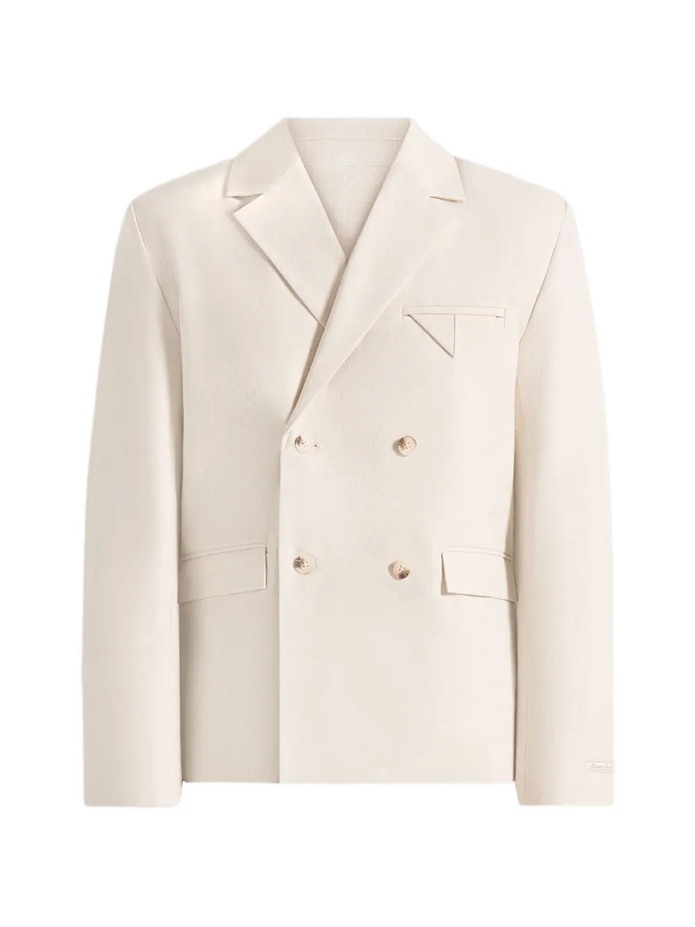 Manière De Voir Didier double-breasted linen jacket - Toni neutri