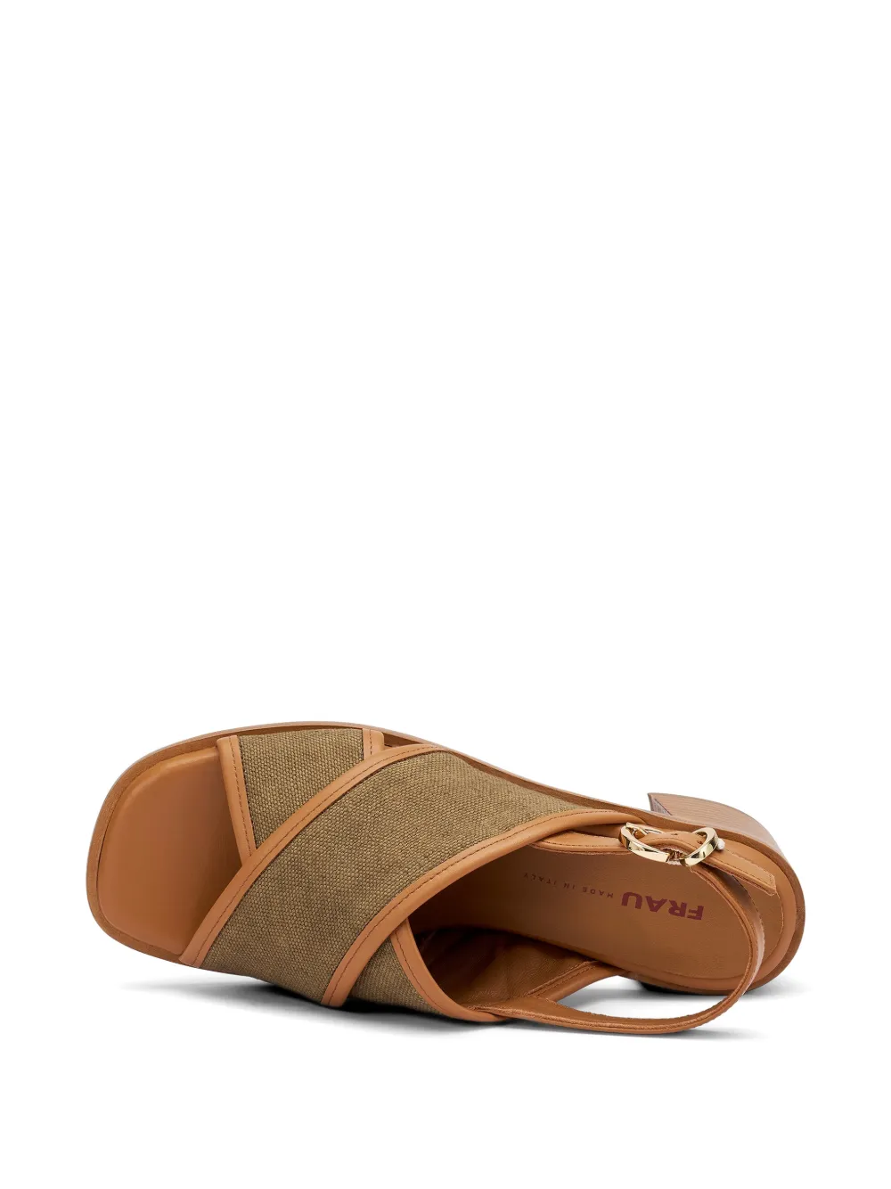 FRAU crossover-strap block-heel sandals Beige