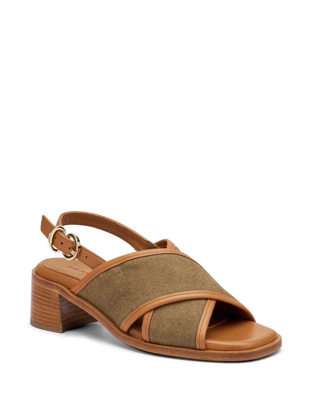 FRAU crossover-strap block-heel sandals Beige