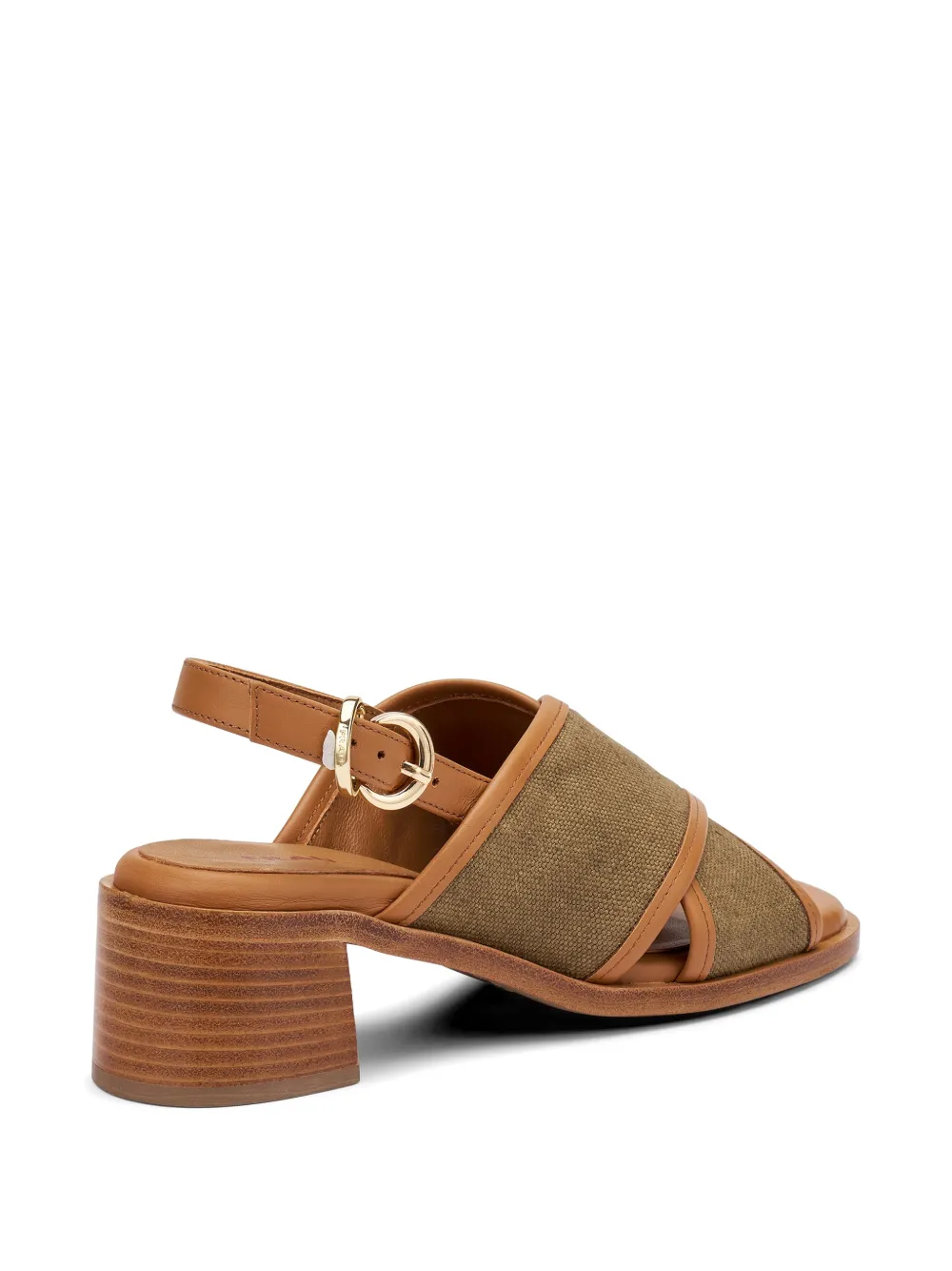 FRAU crossover-strap block-heel sandals Beige