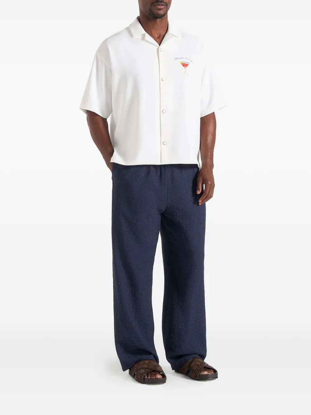 Manière De Voir St. Barts relaxed-fit overhemd Wit