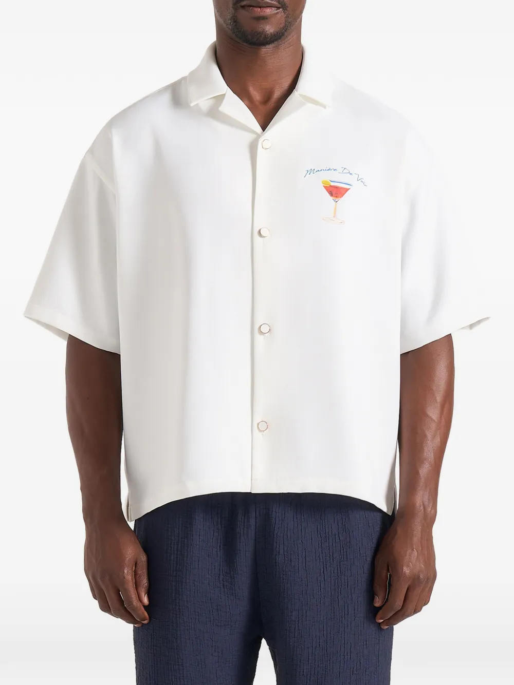Manière De Voir St. Barts relaxed-fit overhemd Wit