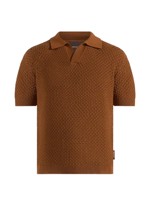 Manière De Voir Conrad open-knit polo shirt fawn