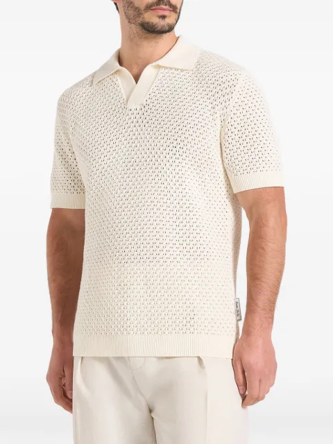 Manière De Voir Conrad pointelle-knit polo T-shirt