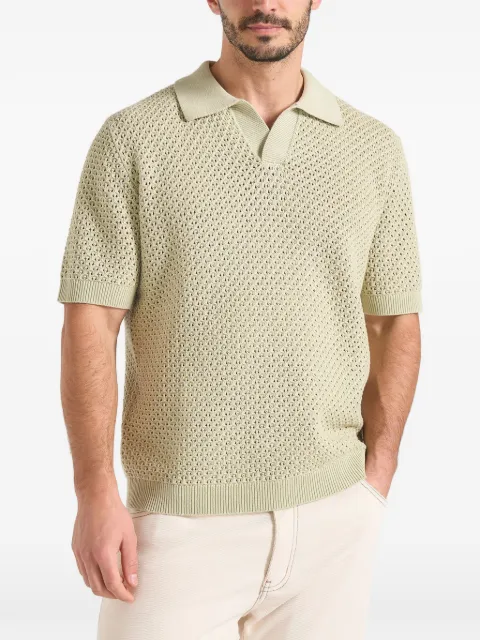Manière De Voir Conrad pointelle-knit polo T-shirt