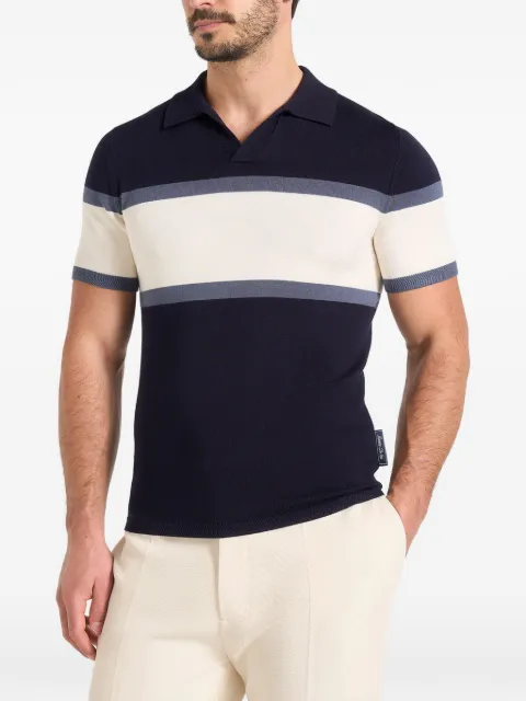 Manière De Voir Enzo in navy colour-block polo top