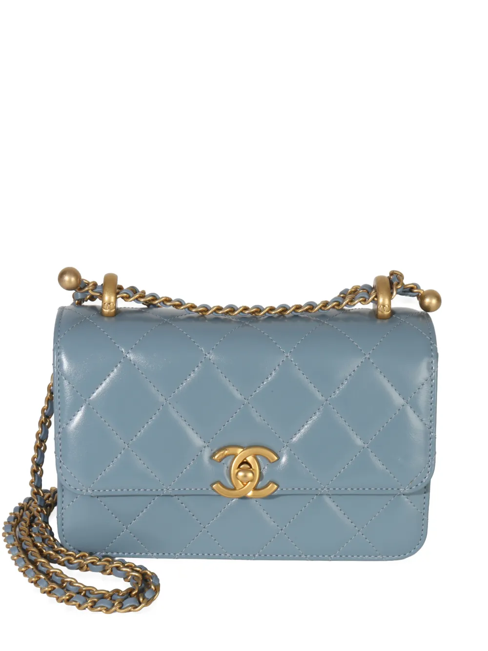 CHANEL Pre-Owned 2021-2025 diamond-quilted shoulder bag - Blue