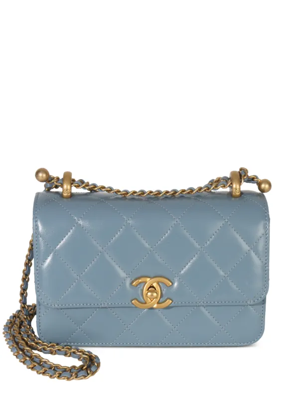 CHANEL ブルーキルティングバッグ CHANEL Pre-Owned 2021-2025 キルティング ショルダーバッグ | ブルー