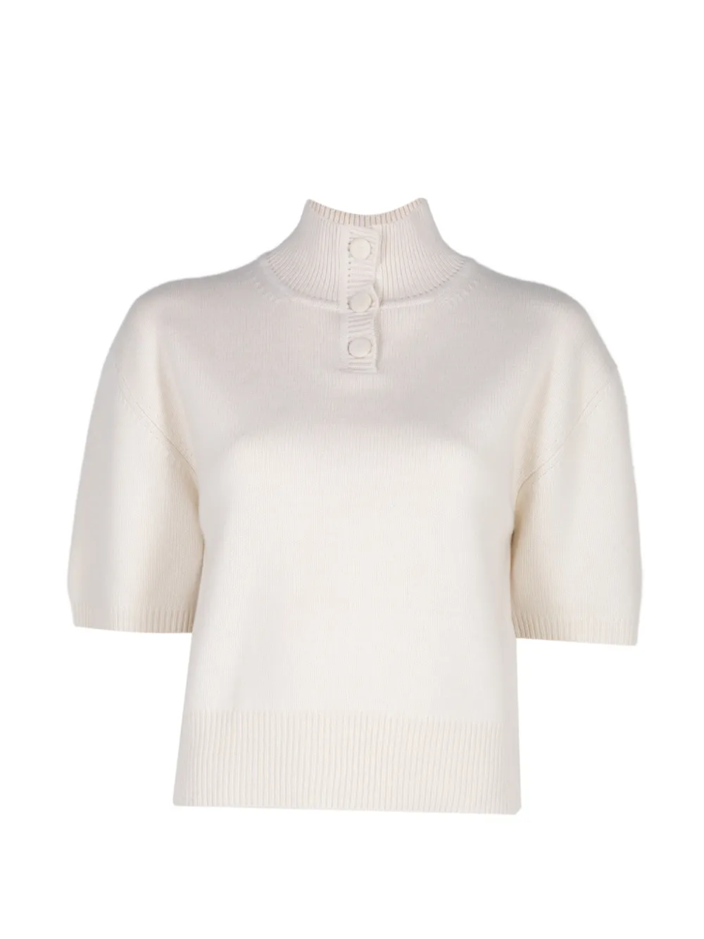 Brandon Maxwell Kinley short-sleeve sweater - Neutrals