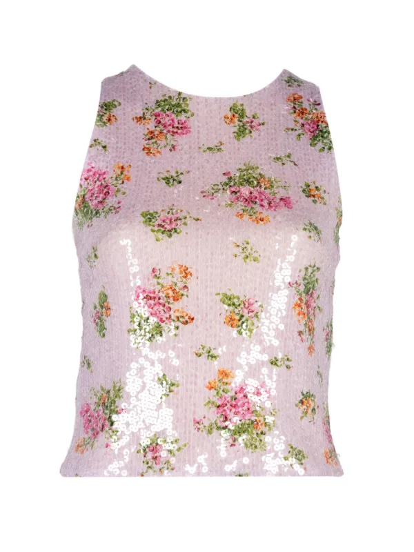 Brandon Maxwell Noemi Tank Top in Pink