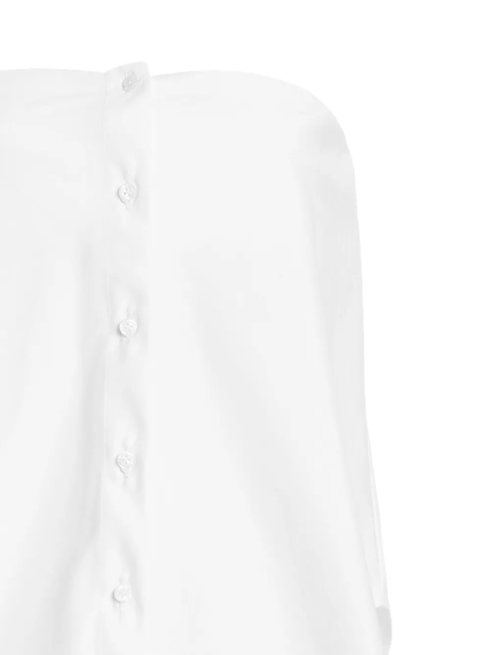 Brandon Maxwell Shea Strapless Poplin Top in White, view 2