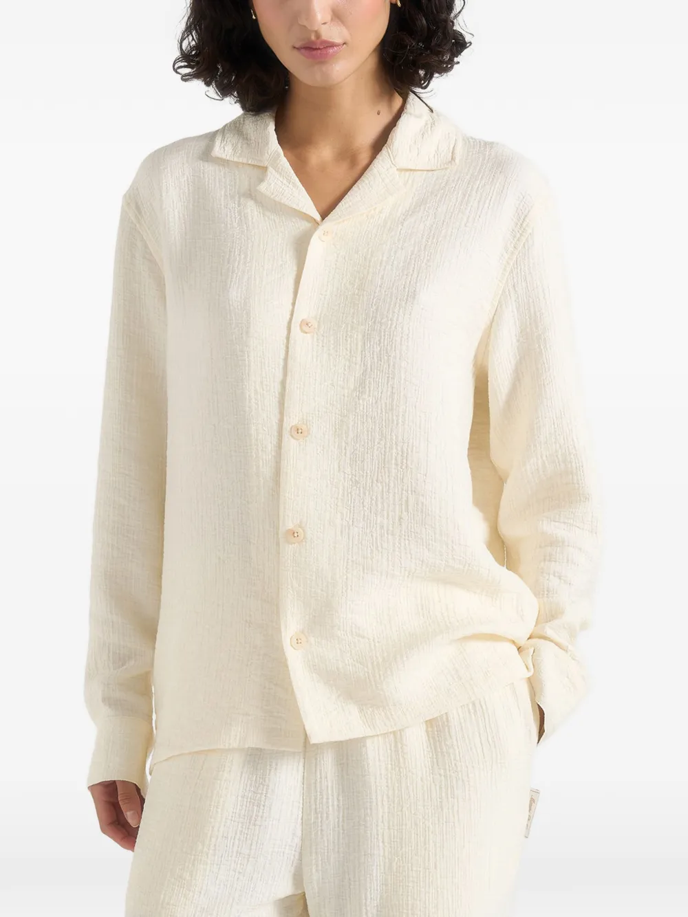 Manière De Voir Bailey textured revere-collar shirt - Toni neutri