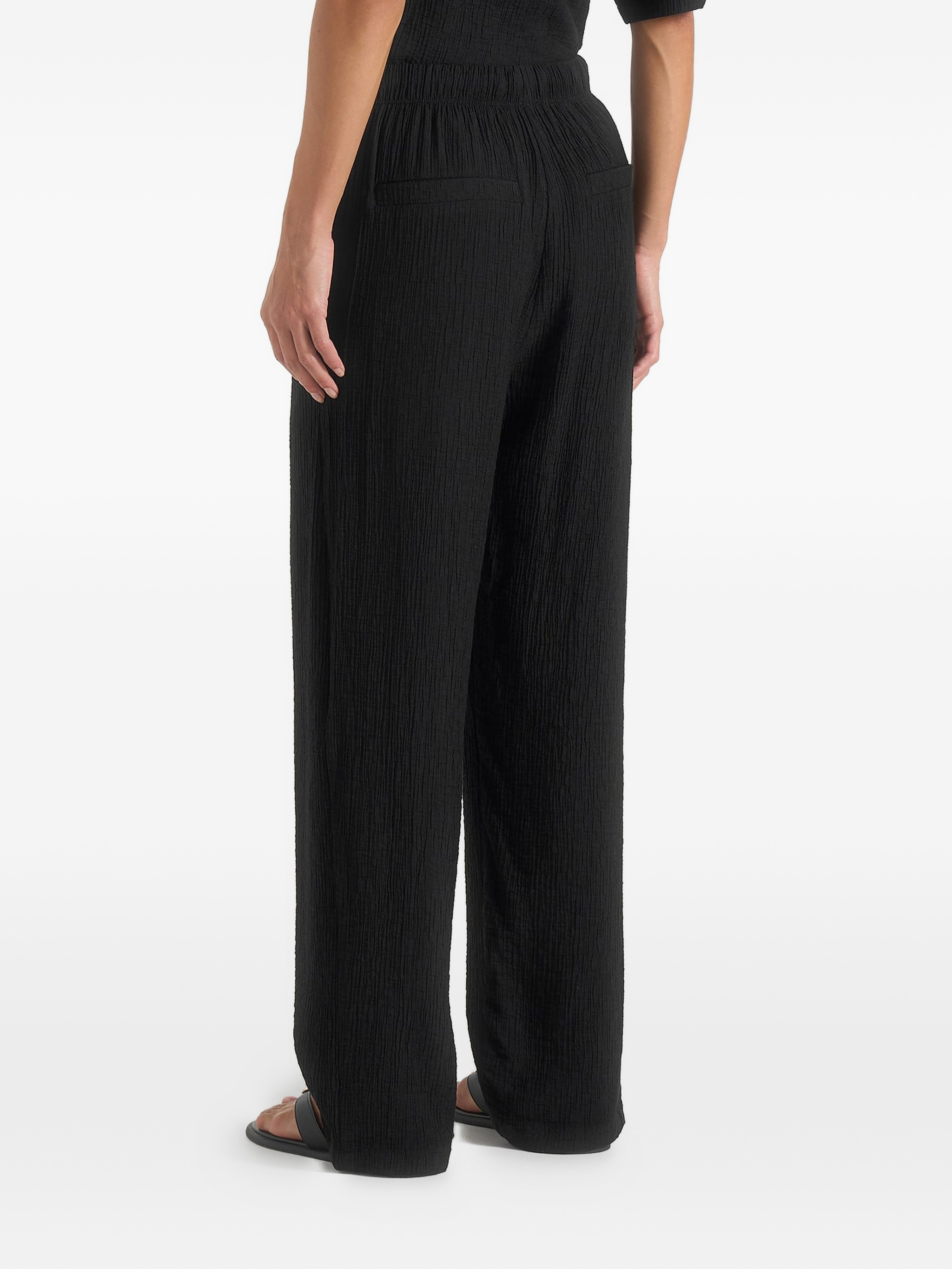 Addison unisex textured relaxed fit trousers — Image 5