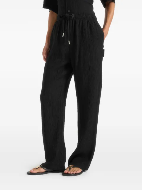 Manière De Voir Addison textured relaxed-fit trousers