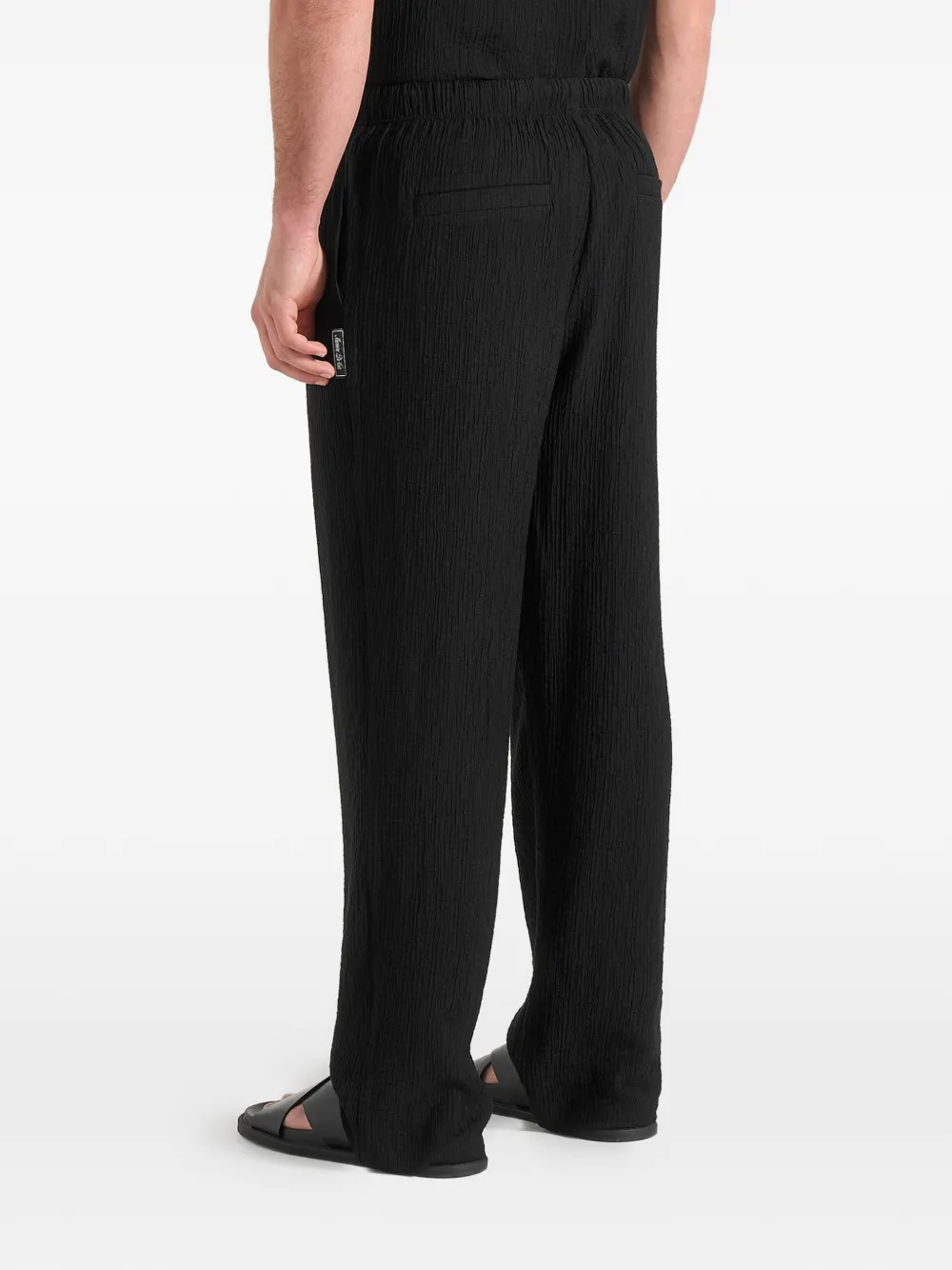 Manière De Voir Addison getextureerde relaxed-fit broek Zwart