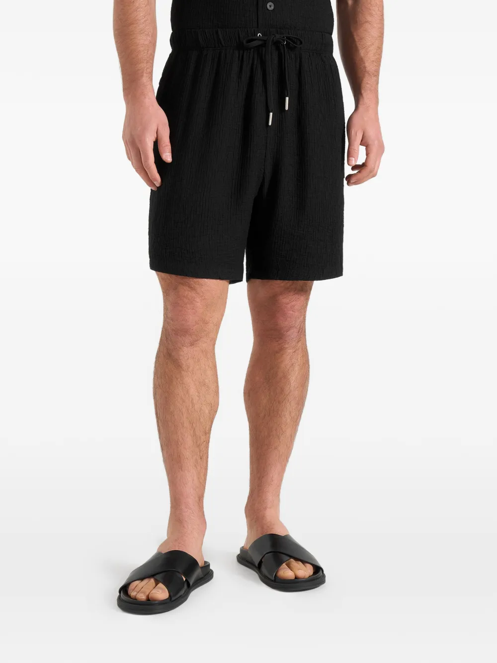 Manière De Voir Ari getextureerde shorts Zwart