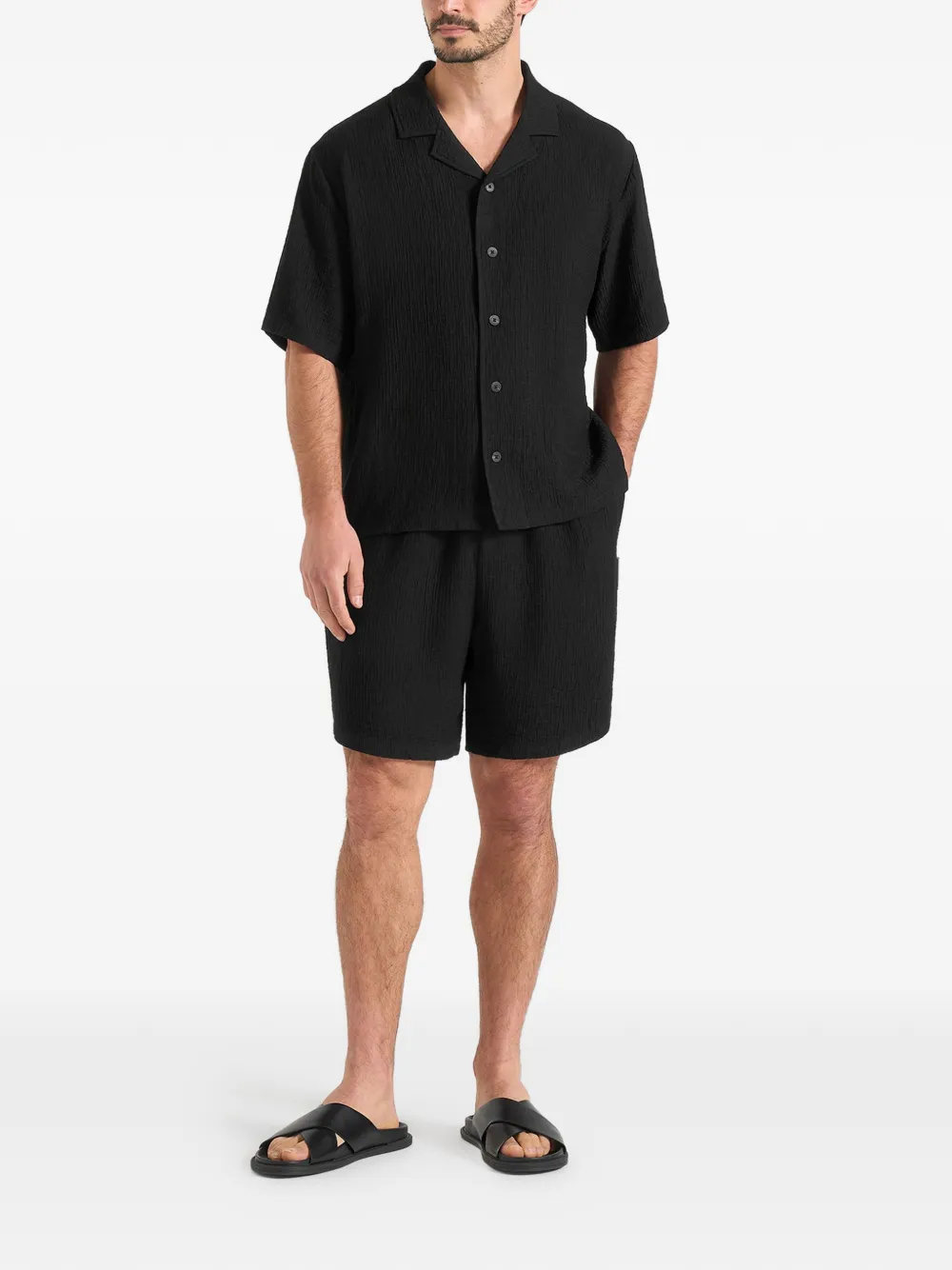 Manière De Voir Ari getextureerde shorts Zwart