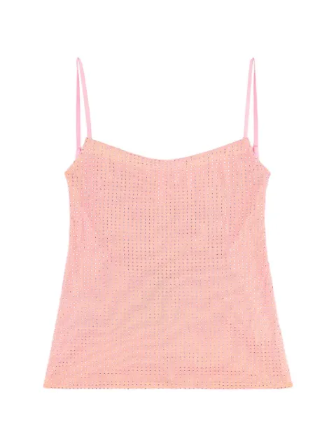 AREA crystal-embellished top