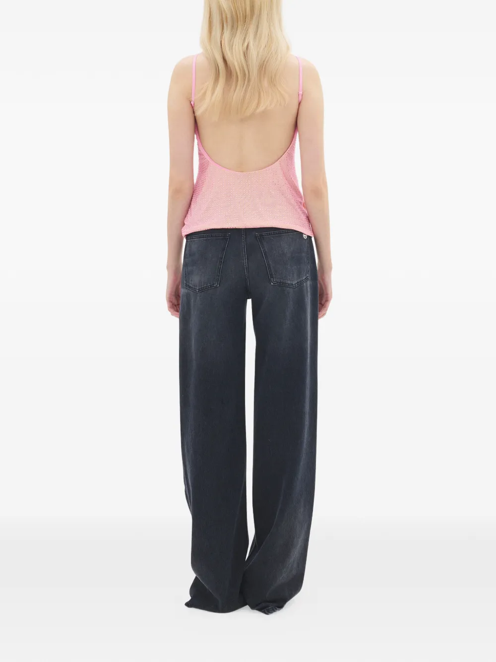 AREA Top met kristallen Roze