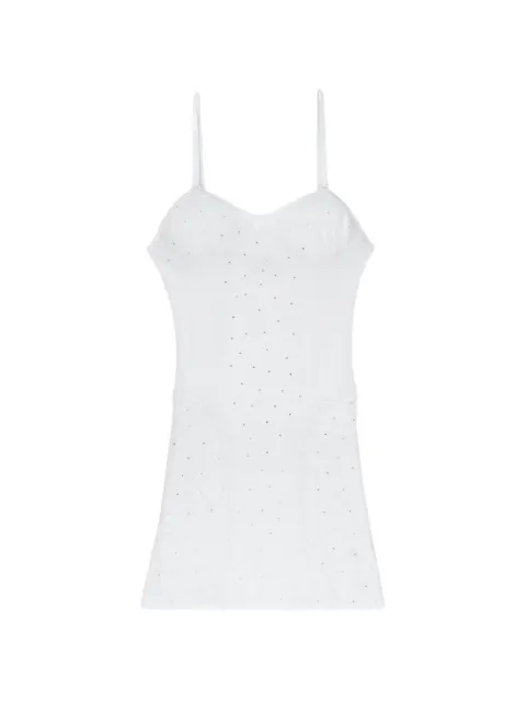 AREA crystal-embellished mini dress