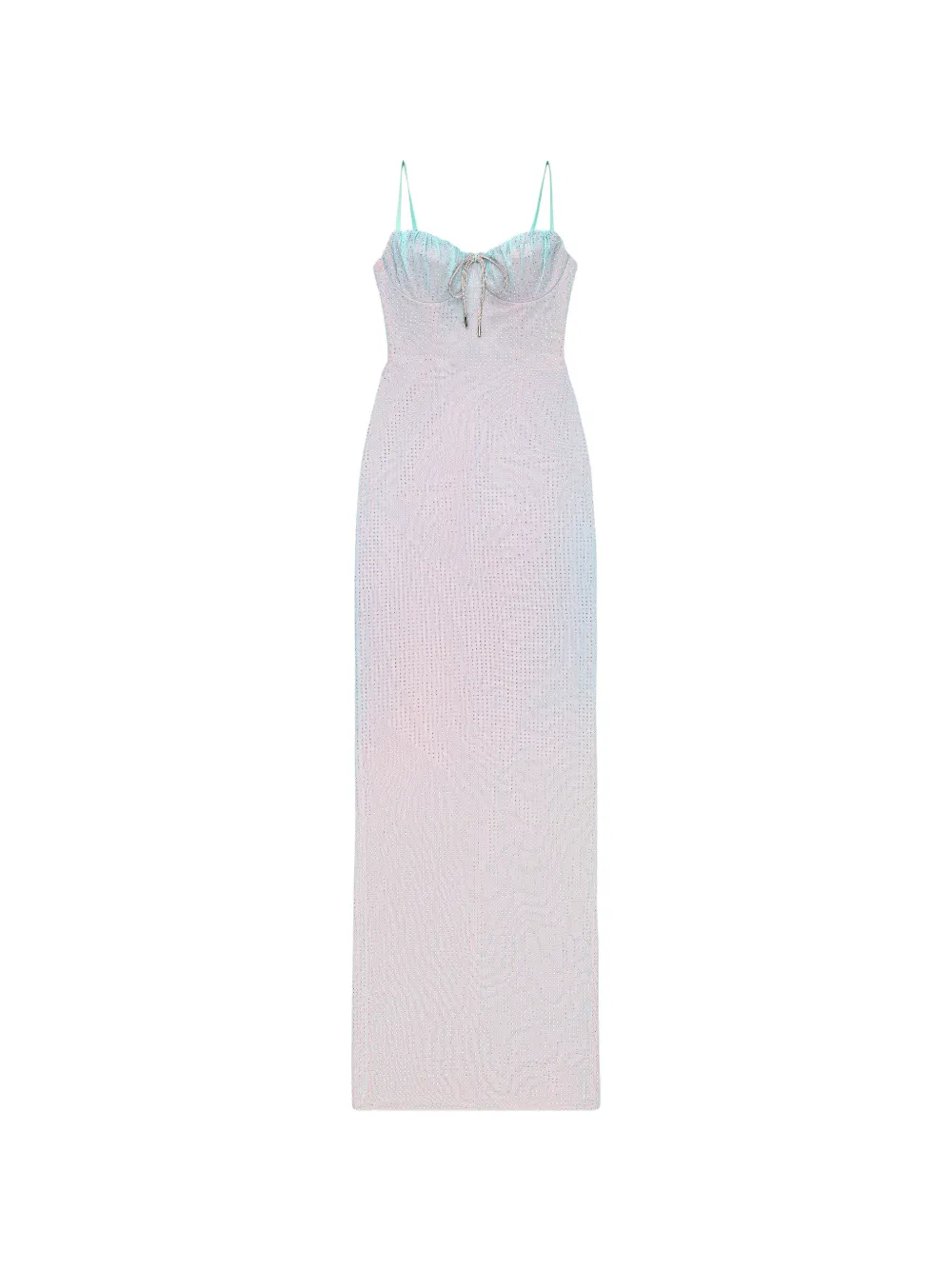 AREA crystal-embellished maxi dress - Verde