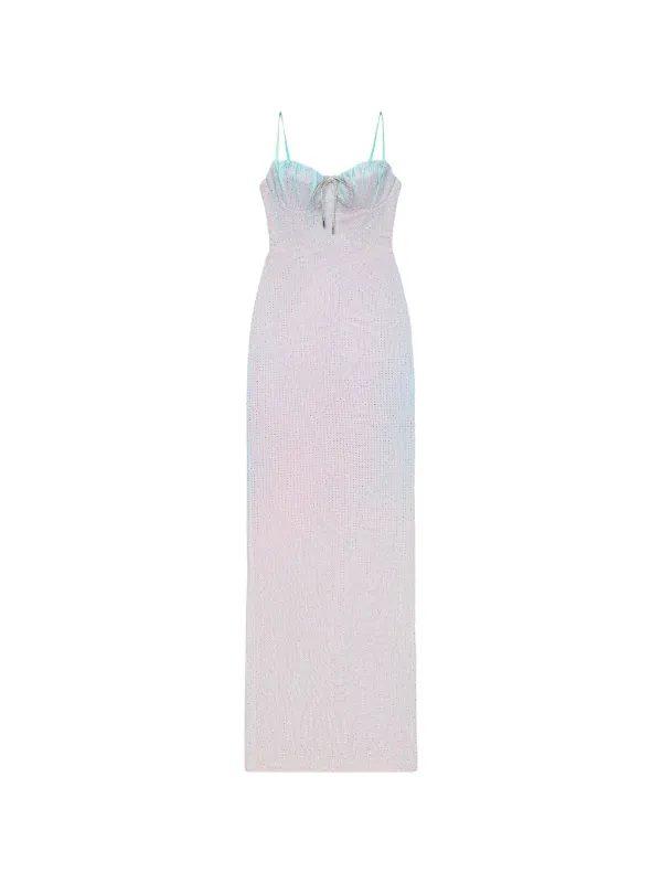 Area Crystal-embellished Maxi Dress in Green
