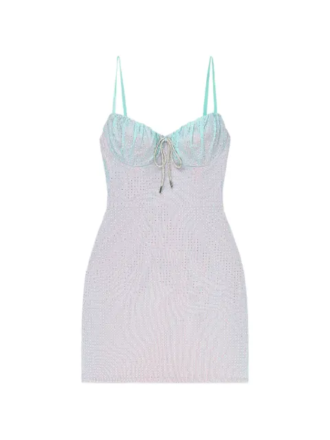 AREA crystal-embellished mini dress