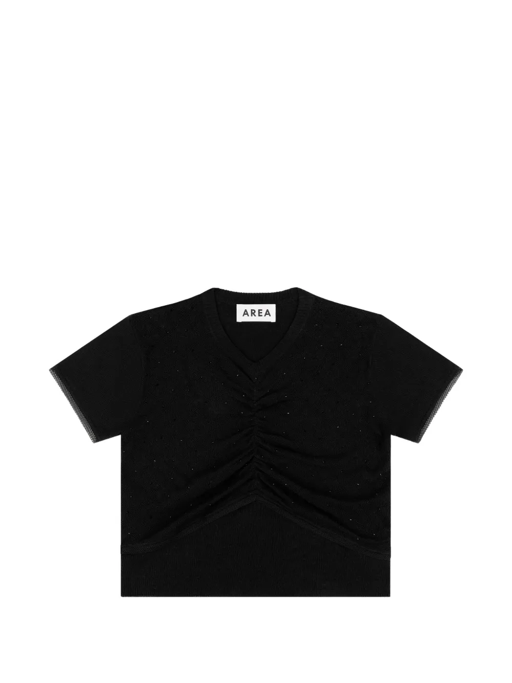 crystal-embellished ruched top