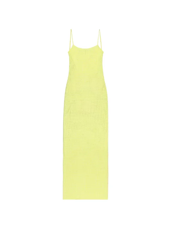 Area Crystal-embellished Maxi Dress in Yellow