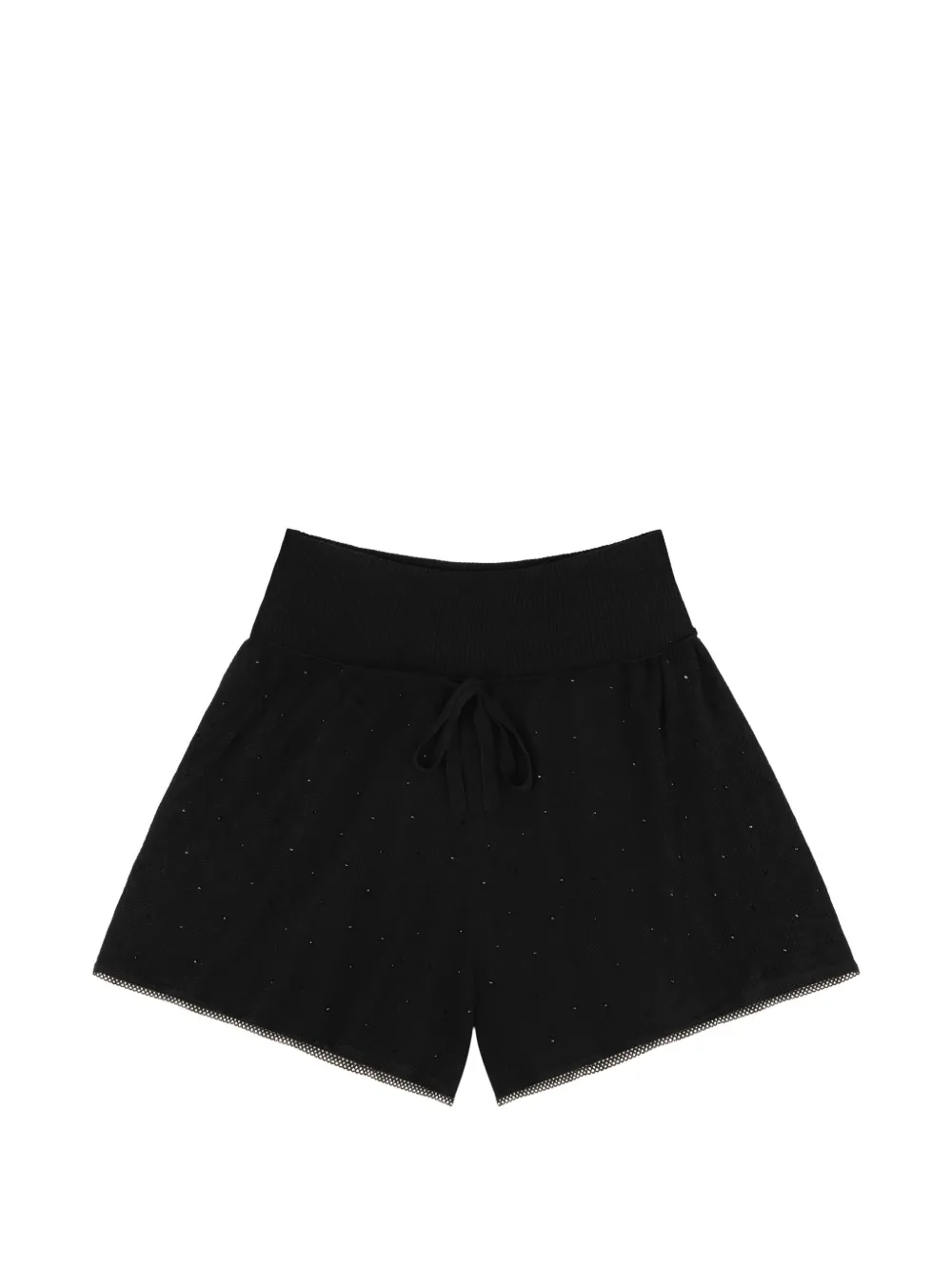 AREA crystal embellishment shorts - Nero