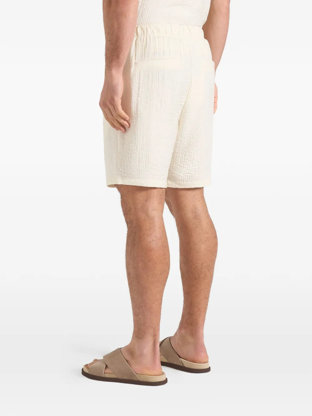Manière De Voir Ari shorts met trekkoord en textuur Beige