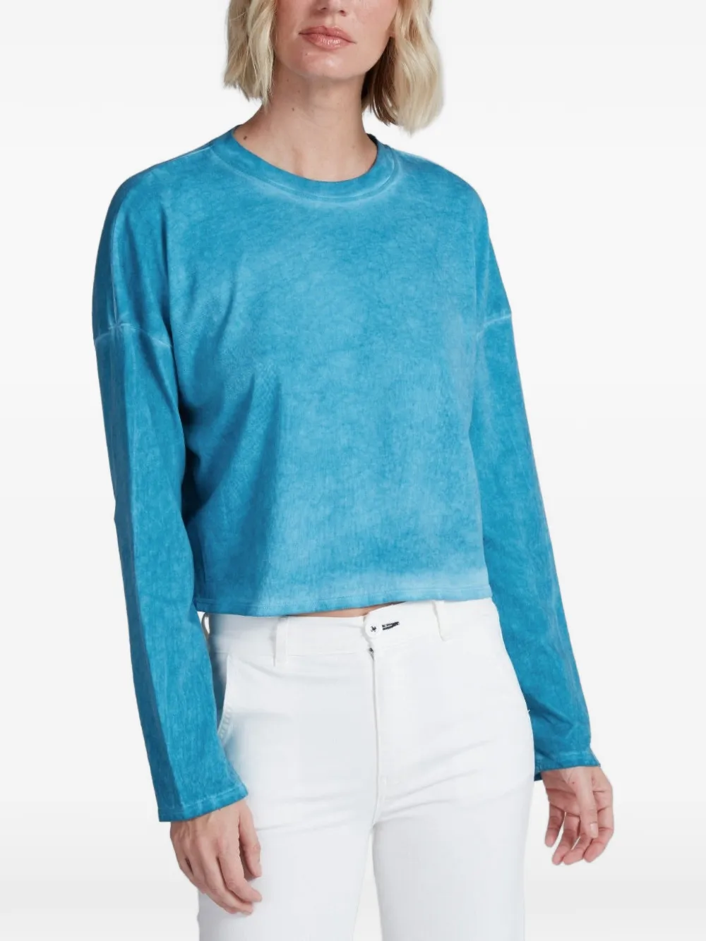 ASKK NY faded drop-shoulder sweater - Blu