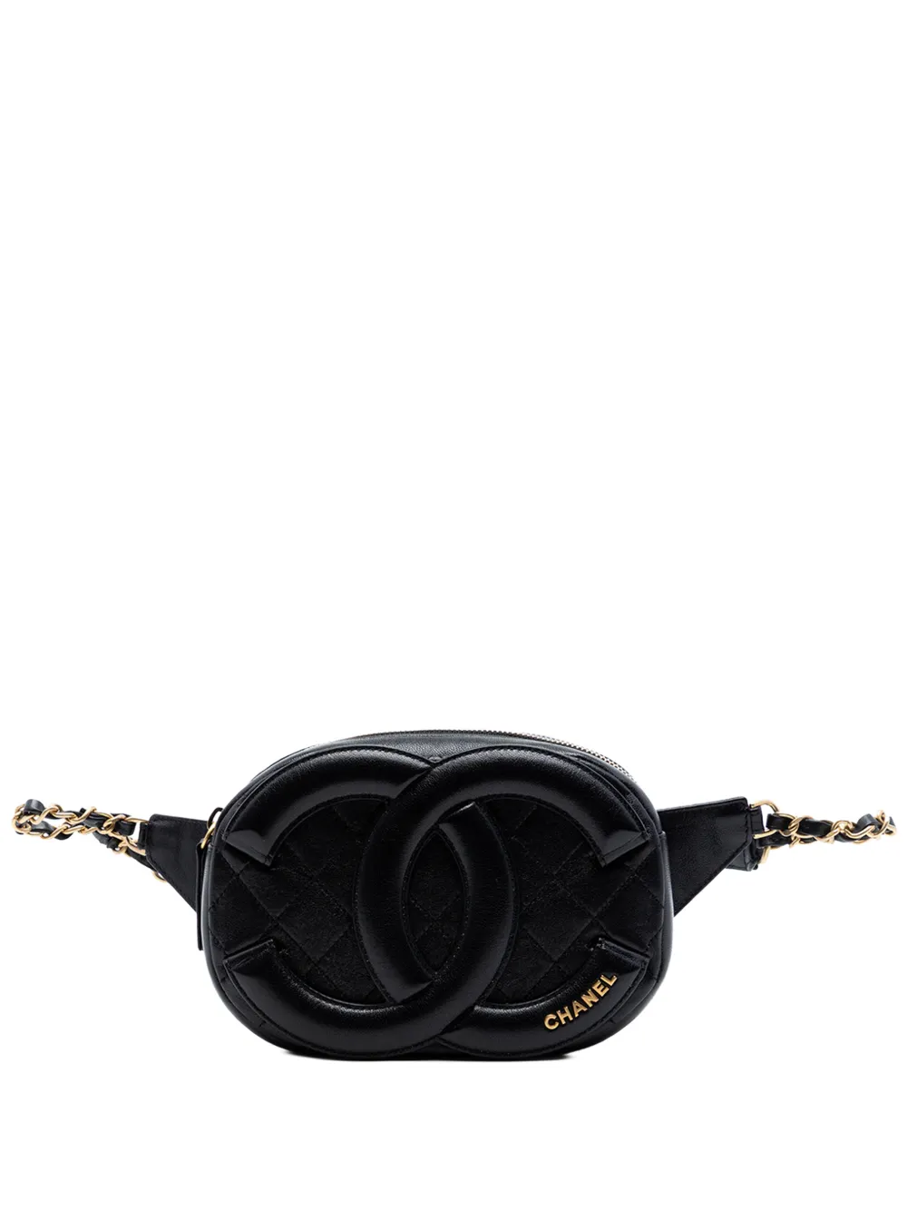 CHANEL Pre-Owned 2020 CC Quilted Lambskin Coco Midnight Camera Bag crossbody bag - Schwarz
