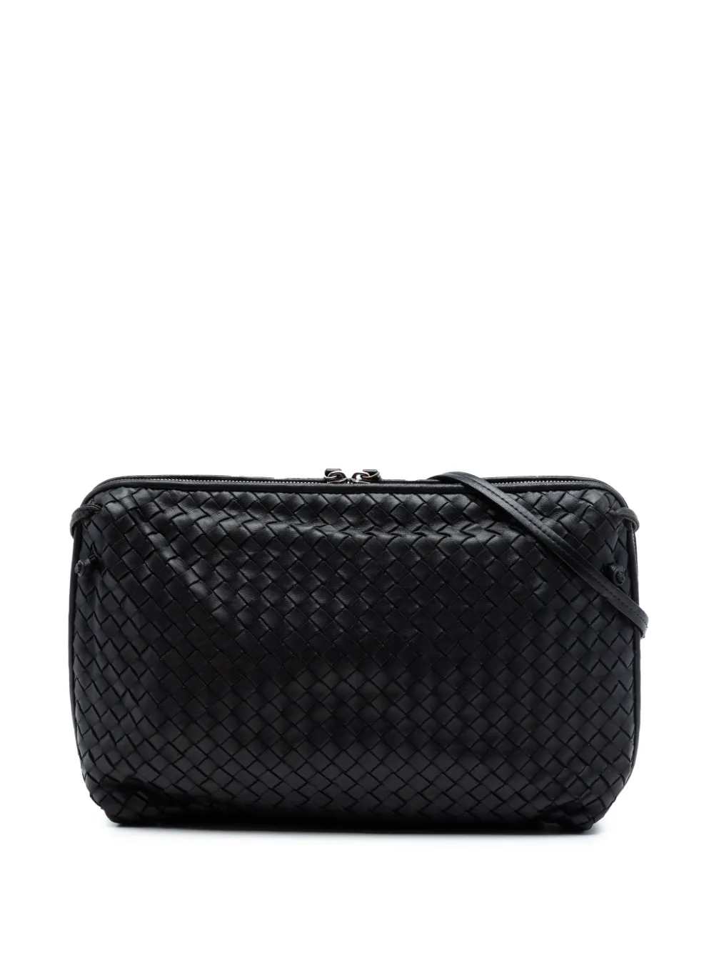 Bottega Veneta Pre-Owned 2012-2026 Large Nappa Intrecciato Nodini crossbody bag - Black