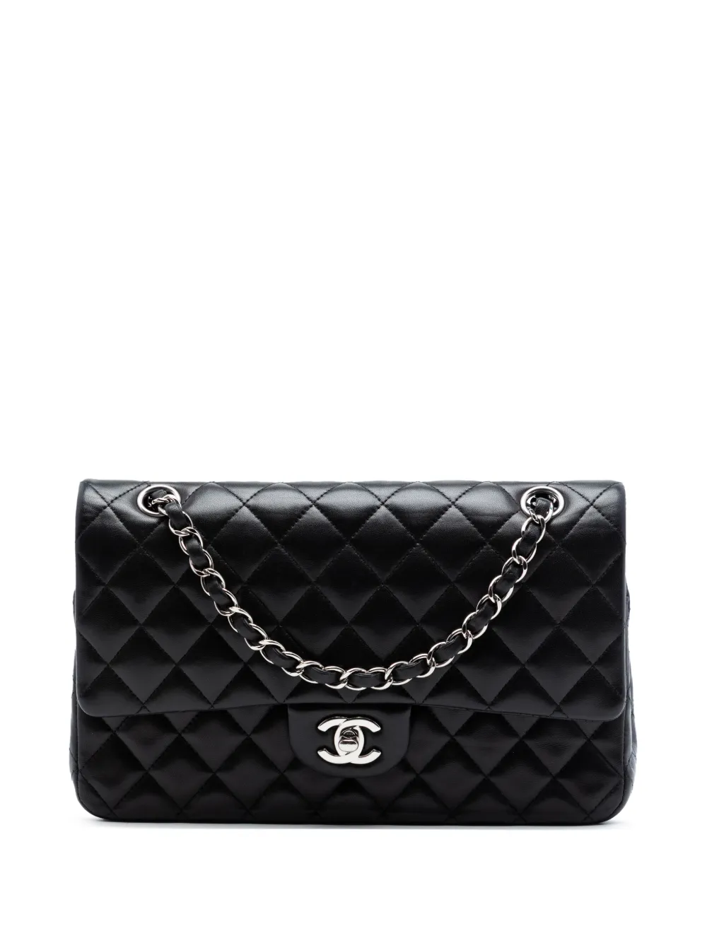 CHANEL Pre-Owned 2014 Medium Classic Lambskin Double Flap shoulder bag - Black