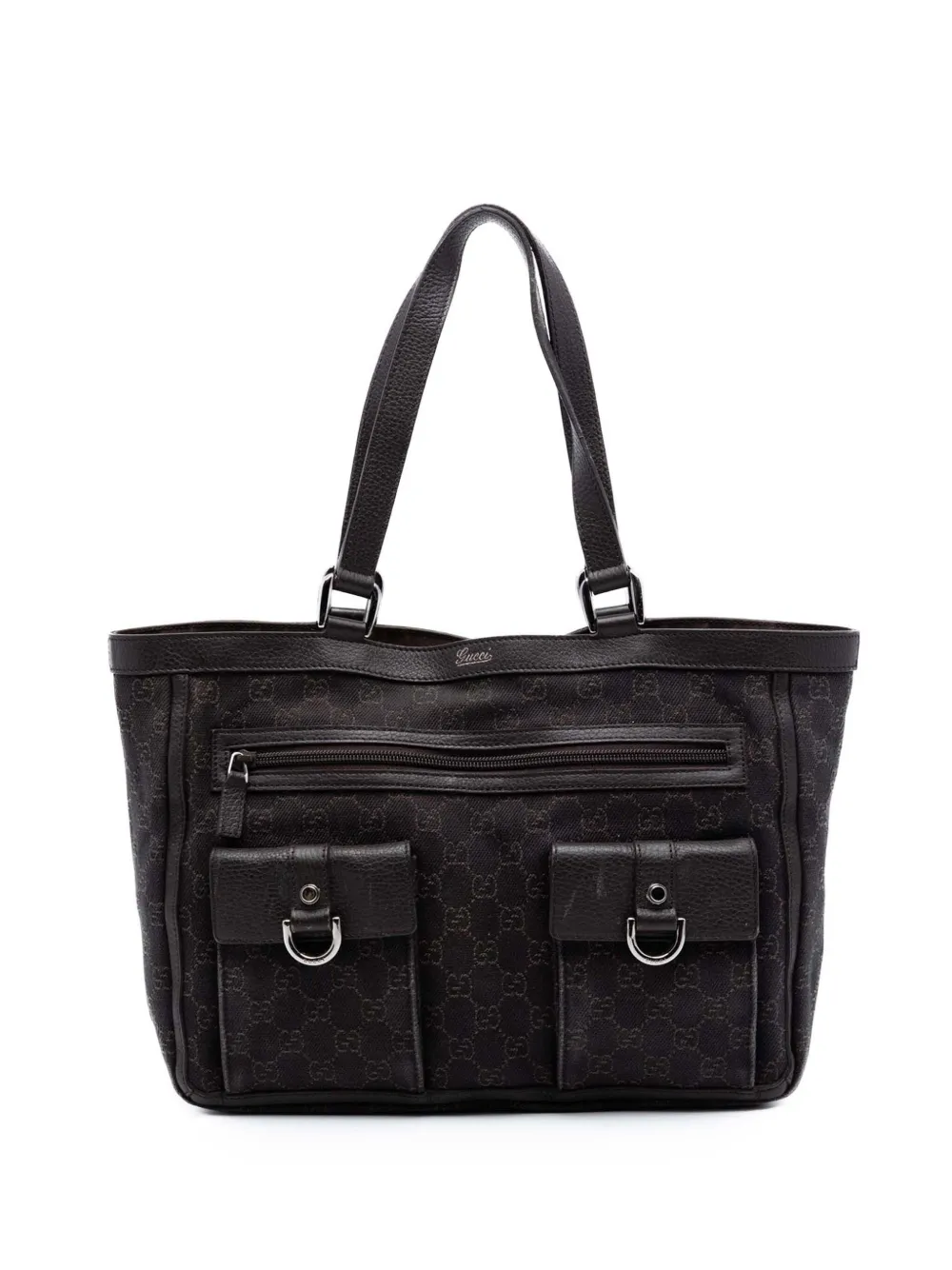 Gucci Pre-Owned 2016-2026 GG Canvas Abbey D Ring Pocket tote bag - Marrone