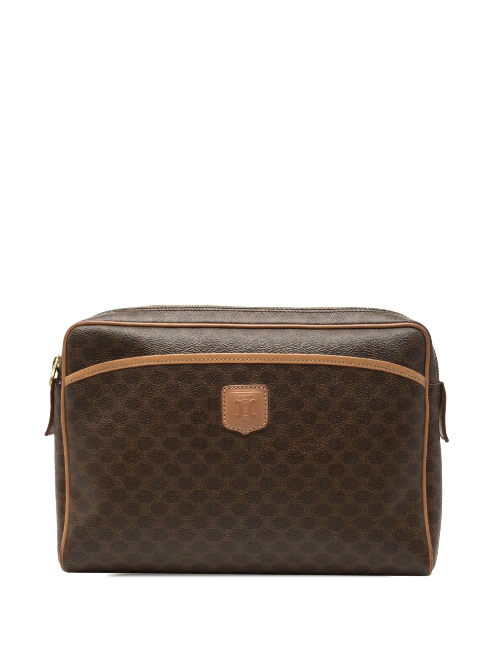 Celine Pre-Owned 2013 Macadam Coated Canvas clutch bag - Marrone