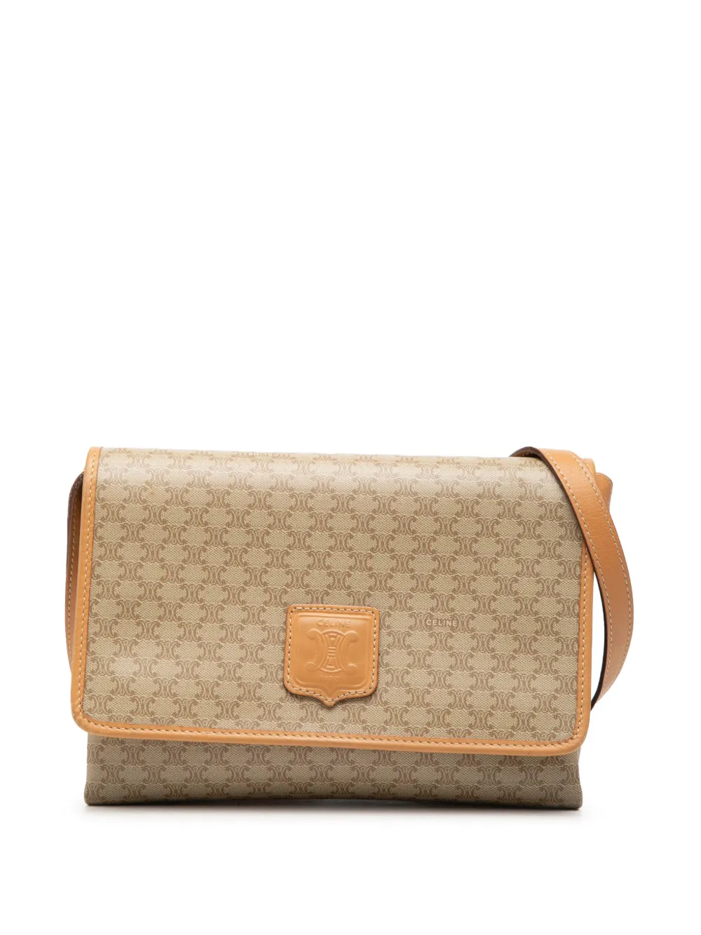 Celine Pre-Owned 2011 Macadam Coated Canvas crossbody bag - Nude