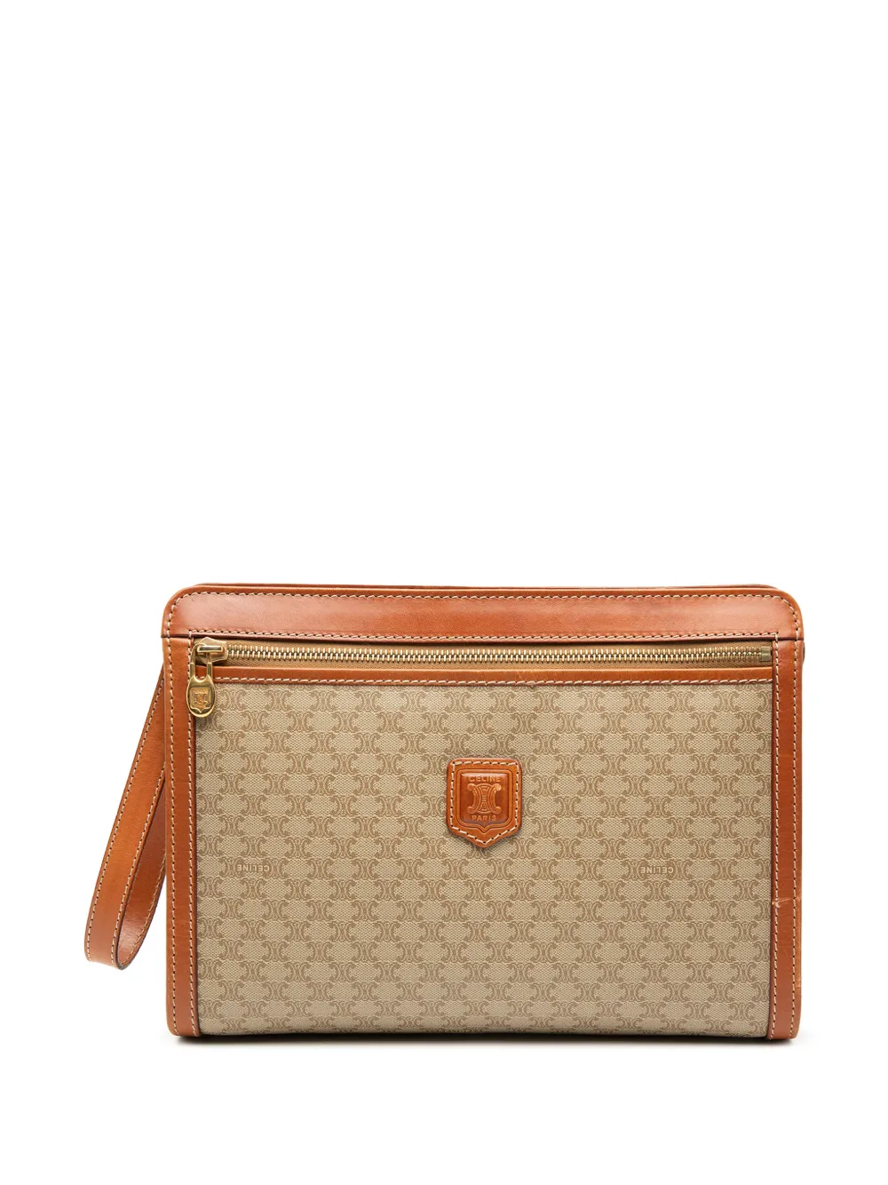 Celine Pre-Owned 1994 Macadam Coated Canvas clutch bag - Toni neutri