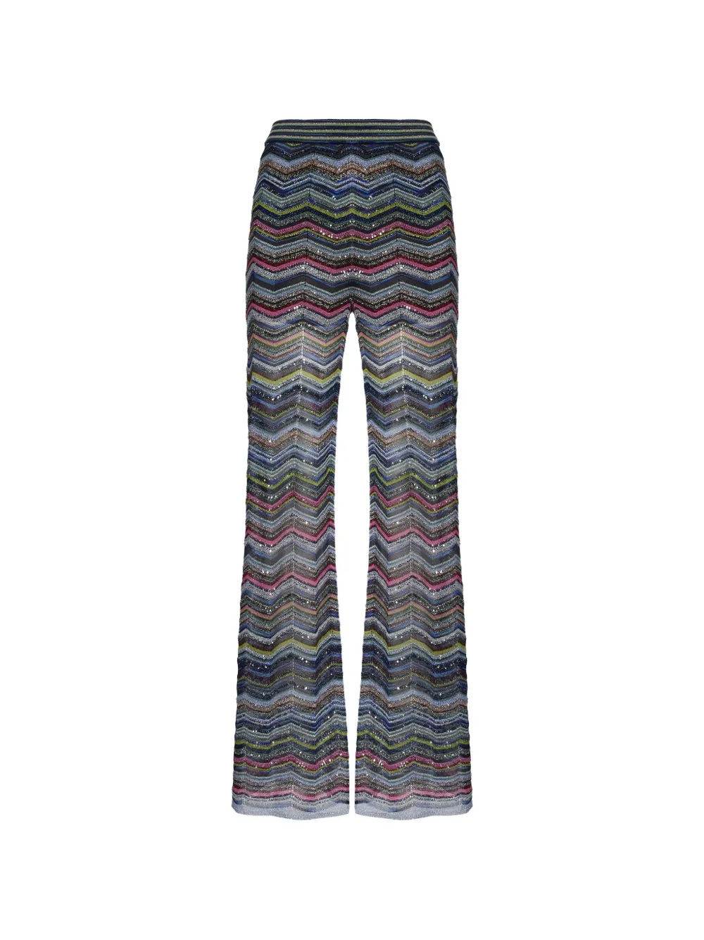 Missoni Chevron palazzo trousers with sequins - Blu