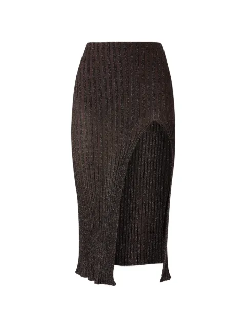 Missoni — ribbed-knit side-slit skirt