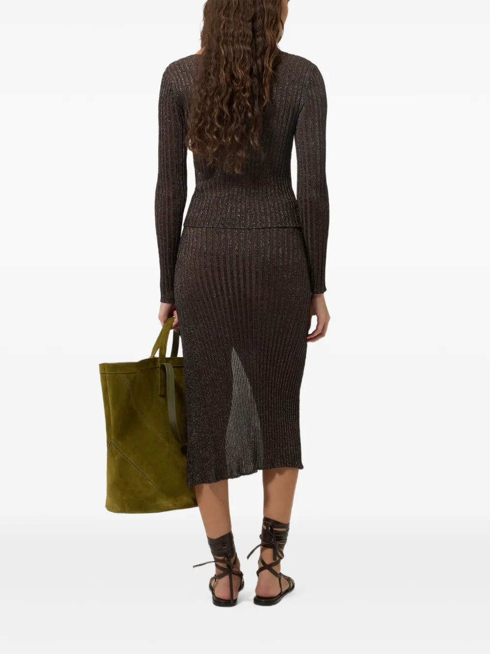 Missoni Rok met zijsplit Bruin