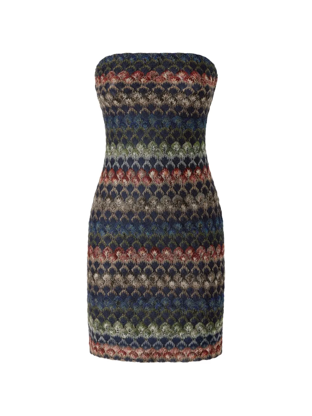 Missoni bustier mini dress with lace motif - Blu