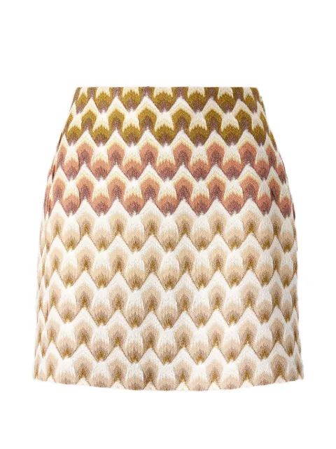 Missoni falda metalizada de punto en zigzag