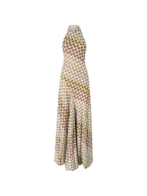 Missoni geometric-pattern halterneck dress