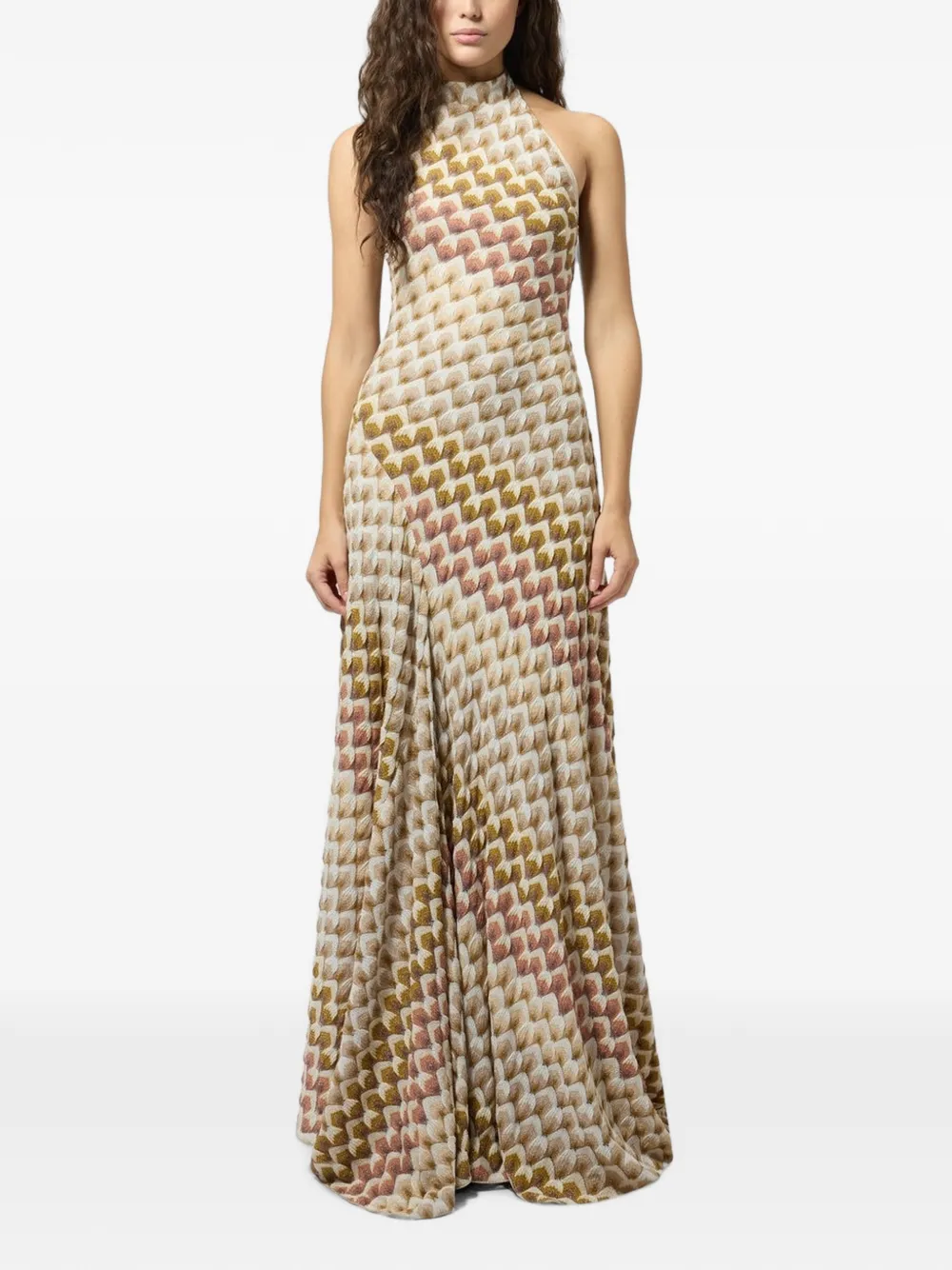 Missoni Halterjurk met geometrisch patroon Beige