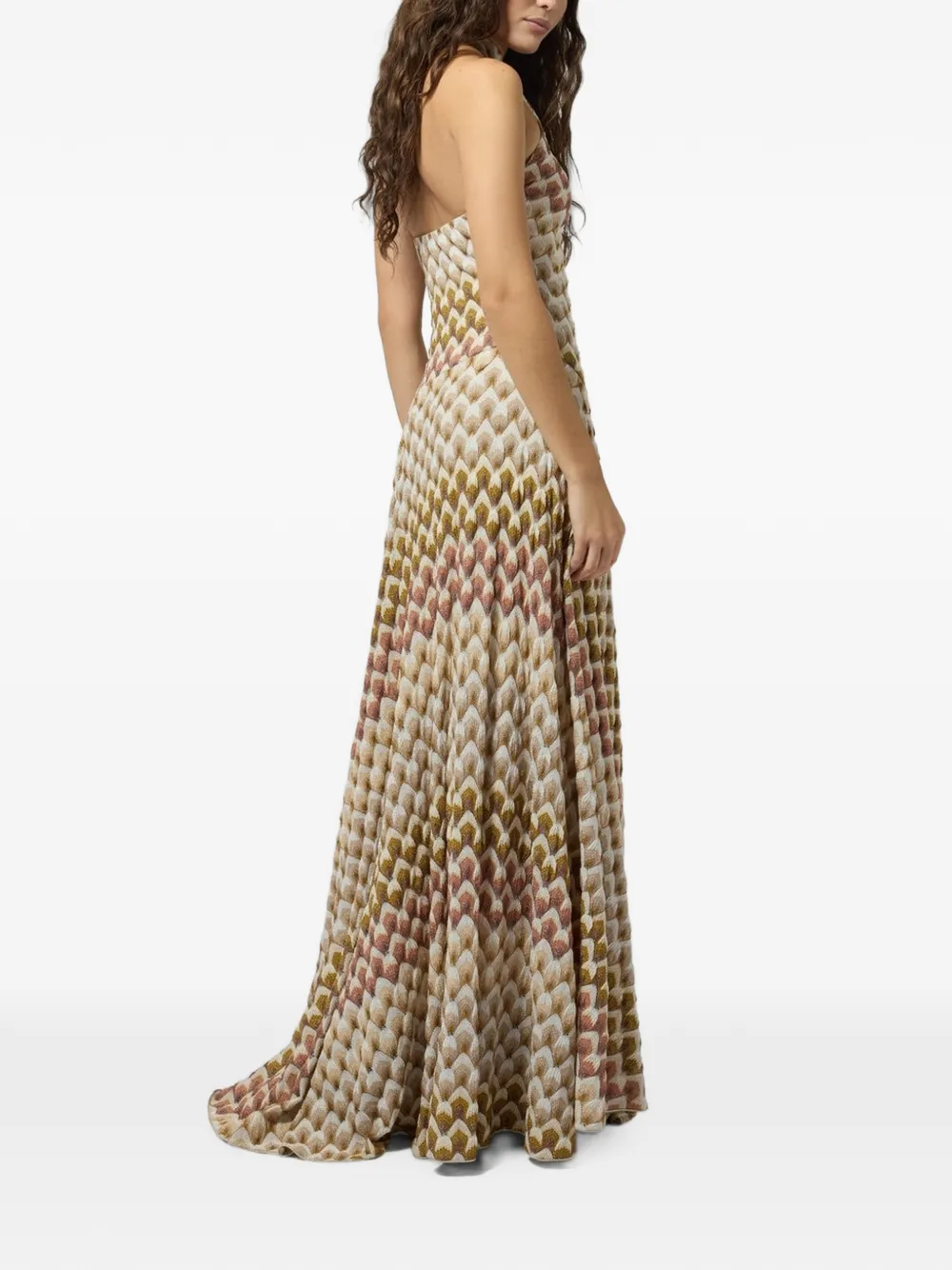 Missoni Halterjurk met geometrisch patroon Beige