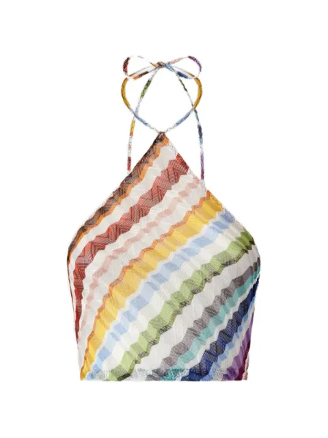 Missoni Zigzag-knit halterneck top