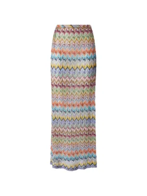 MISSONI マルチカラージグザグロングスカート Missoni ジグザグ パレオ | ブラウン | FARFETCH JP